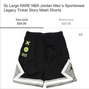 jordan tinker mesh shorts